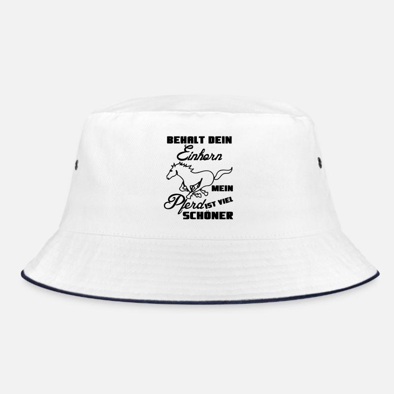 Pferd vs Einhorn Geschenk Tier lustig Spruch Bucket Hat