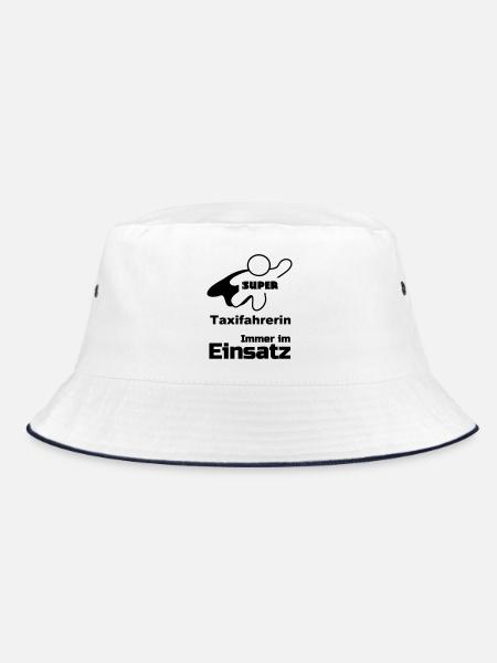 Super Taxifahrerin Geschenk - Bucket Hat - Weiß/Navy