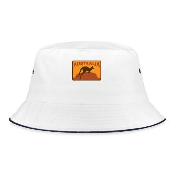 Australien - Bucket Hat - Weiß/Navy - Vorne