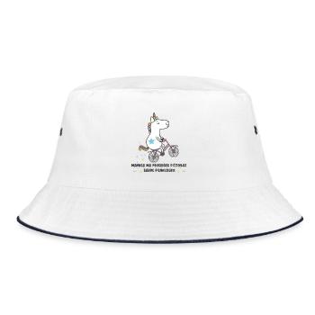 french unicorn - Bucket Hat - Weiß/Navy - Vorne
