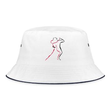 Tango-4-1 - Bucket Hat - Weiß/Navy - Vorne