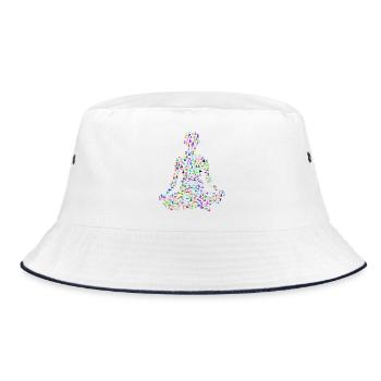Yoga exercise woman - Bucket Hat - white/navy - Front