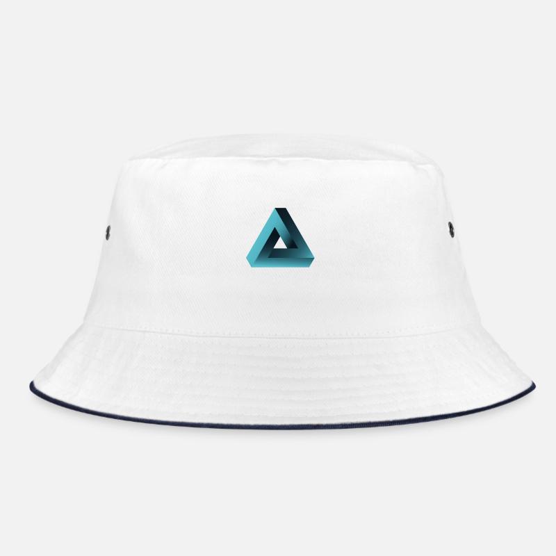 illusion optical illusion triangle nerd geek tri Bucket Hat