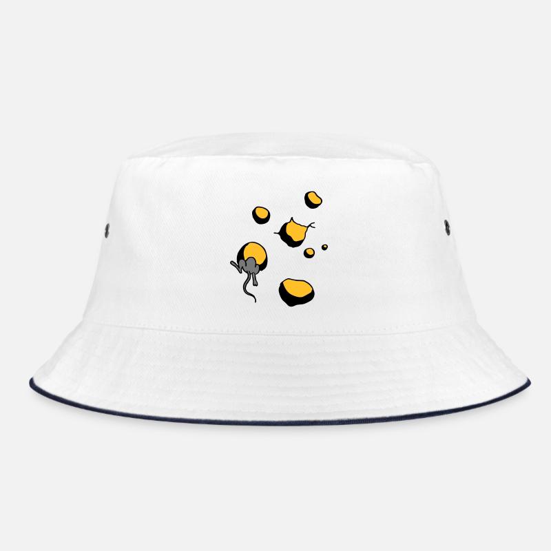 maus - Bucket Hat - white/navy