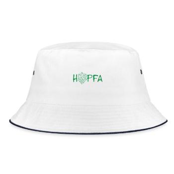 hop - Bucket Hat - white/navy - Front