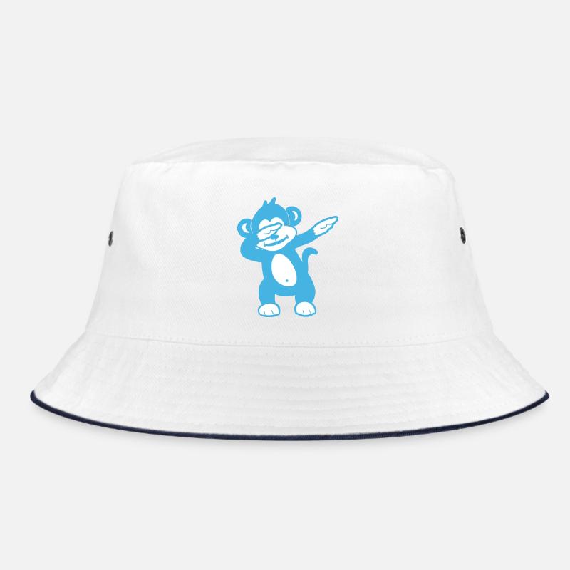 Blue Monkey Mascot - Playful Design Bucket Hat