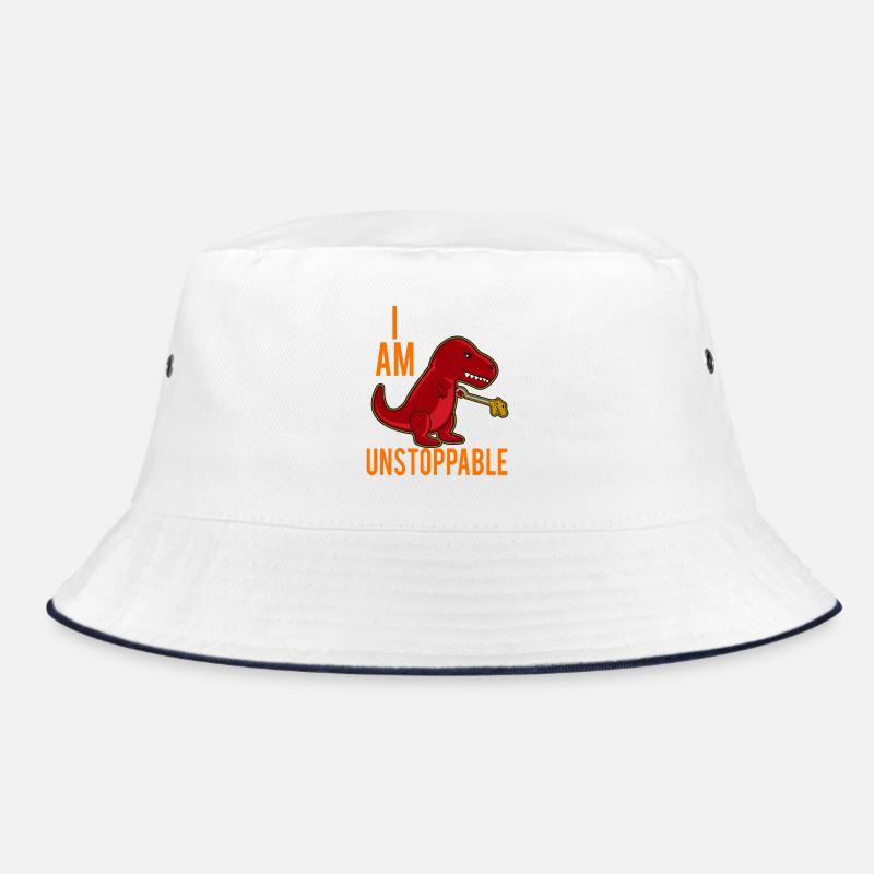 T-Rex Ich bin nicht zu stoppen Lustig - Bucket Hat - Weiß/Navy