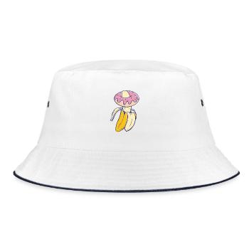 Banana Gift Food Porn Donut Shirt - Bob - blanc/marine - Devant
