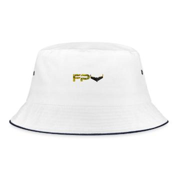 FPV Nurflügler - Bucket Hat - Weiß/Navy - Vorne