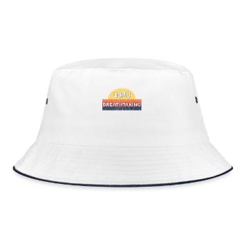 1978 Stunning Year of Birth Distressed Gift - Bucket Hat - white/navy - Front