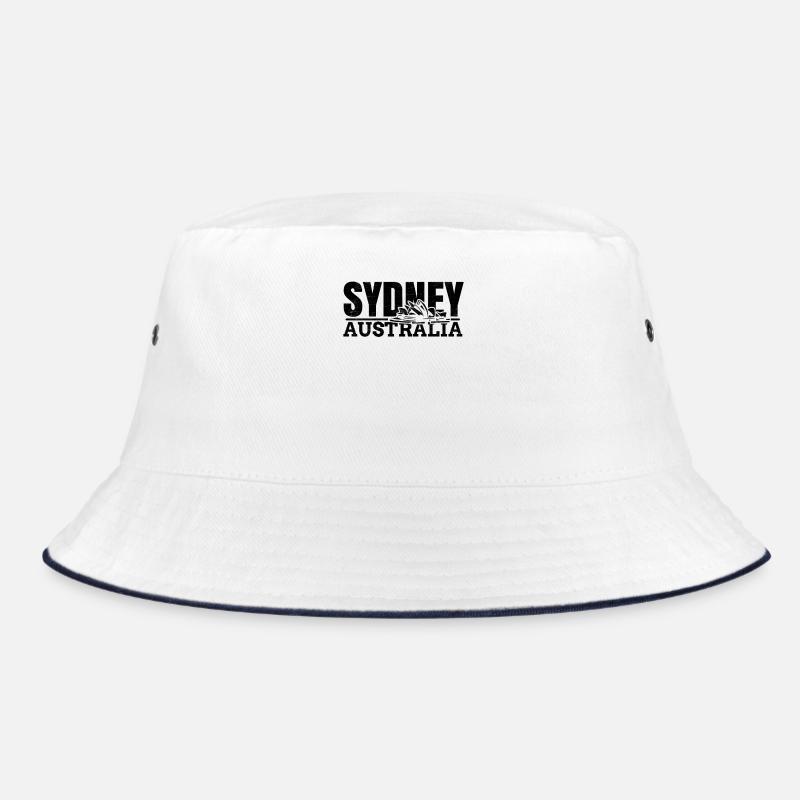 Sydney Australia - Bucket Hat - white/navy