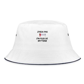 Ich kann nicht mehr. - Bucket Hat - Weiß/Navy - Vorne