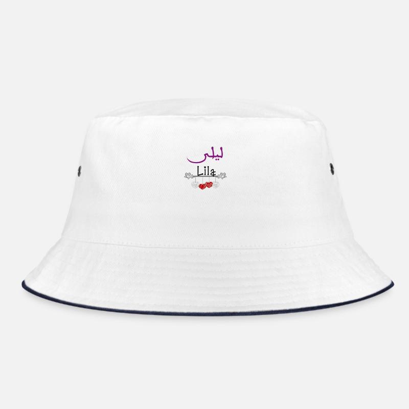 First Name Lila - Bucket Hat - white/navy