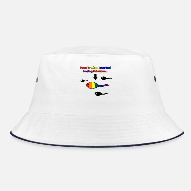 Têtards LGBT fabuleux arc-en-ciel - Bob - blanc/marine