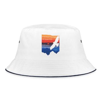 Isaiah 40:31 / Bible verse - Bucket Hat - white/navy - Front