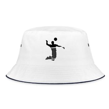 volleyball_3 - Bucket Hat - white/navy - Front