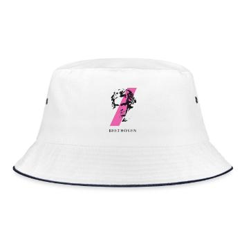 beethoven punk music festival klassik komponist ta - Bucket Hat - white/navy - Front