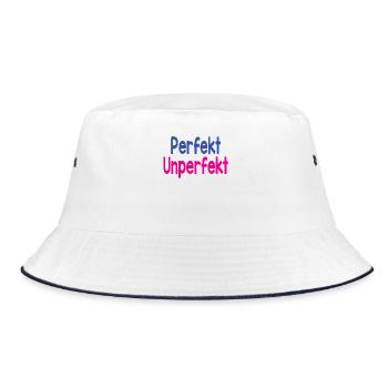 Perfect - Imperfect - Bucket Hat - white/navy - Front