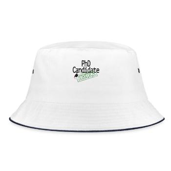 Promotion zum Doktor / PhD Candidate Survivor / Dr - Bucket Hat - white/navy - Front