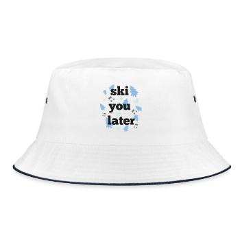 Ski plus tard - Bob - blanc/marine - Devant