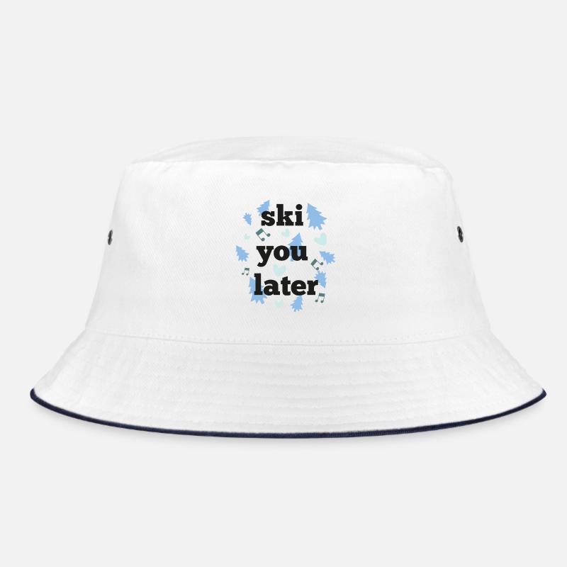 Ski plus tard - Bob - blanc/marine