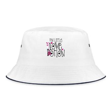 My Little Love Potion – Liebestrank Herzen - Bucket Hat - Weiß/Navy - Vorne