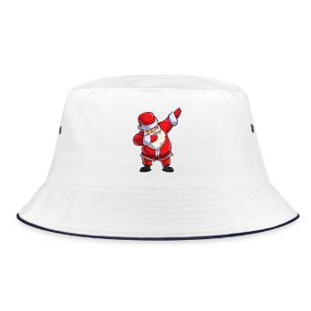 Santa Dabbing Festive Christmas - Bucket Hat - white/navy - Front