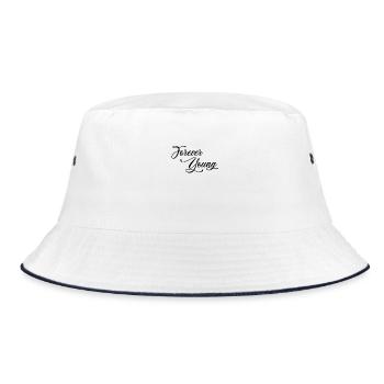 Forever Young - black - Bucket Hat - white/navy - Front