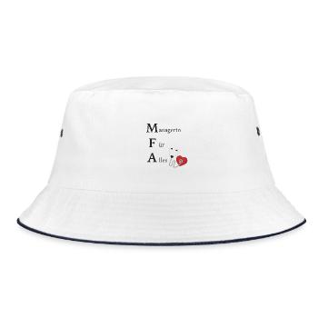 Managerin Für Alles! MFA / Arzthelferin - Bucket Hat - Weiß/Navy - Vorne