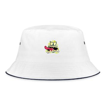 Monster - Bucket Hat - Weiß/Navy - Vorne