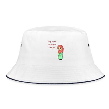 Koran Surah verse Allah Allah Islam Muslim Gift - Bucket Hat - white/navy - Front