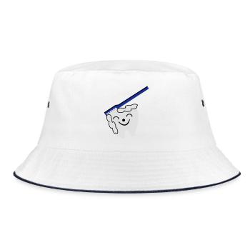 Zahnpflege - Bucket Hat - white/navy - Front