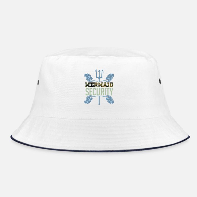 Mermaid Protector Security - Bucket Hat - white/navy