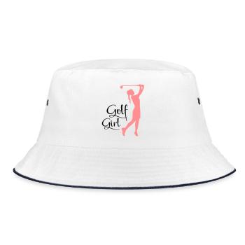 golf frauen - Bucket Hat - Weiß/Navy - Vorne