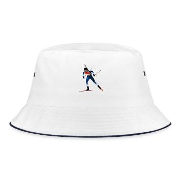 Fallschirm - Bucket Hat - Weiß/Navy - Vorne