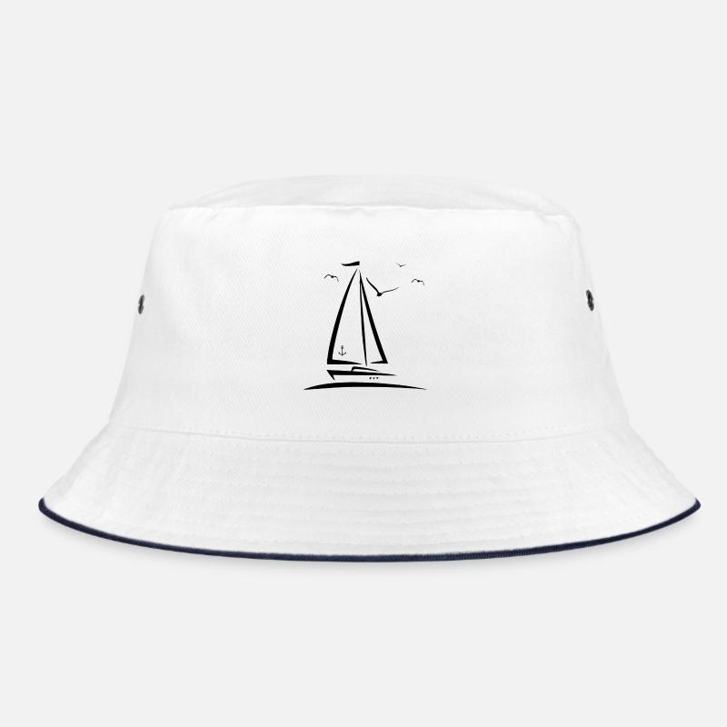 Sailing yachting - design - Bucket Hat - white/navy