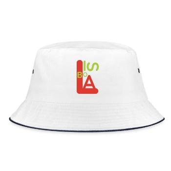 T-shirt souvenir Lisbonne - Bob - blanc/marine - Devant