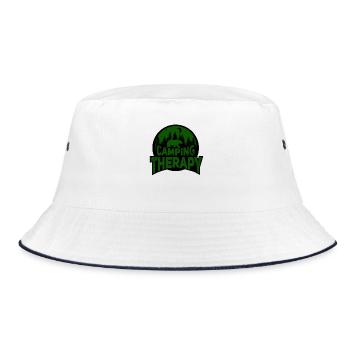 Cadeau de thérapie de nuit pour campeur dans la forêt - Bob - blanc/marine - Devant