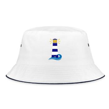 lighthouse - Bucket Hat - white/navy - Front