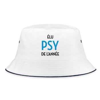 Psychologist Psychologe Psychologue Psychology - Bucket Hat - white/navy - Front