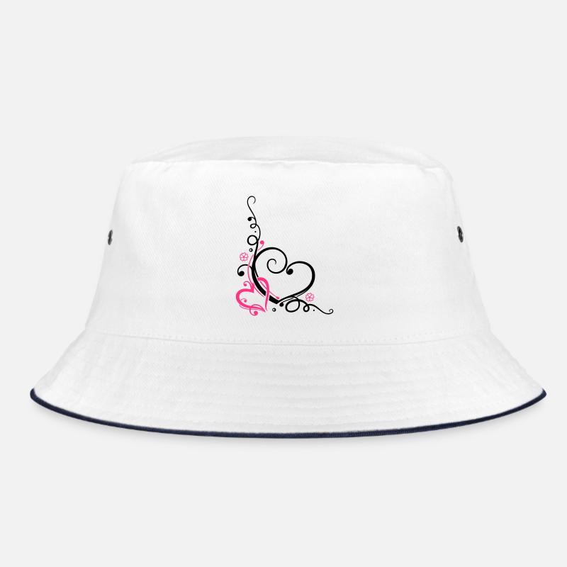 Deux coeurs avec des fleurs Bob