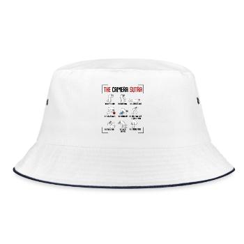 The Sutra Comic Panels Artwork - Bucket Hat - white/navy - Front