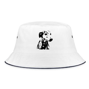 Tête de whippet - Bob - blanc/marine - Devant