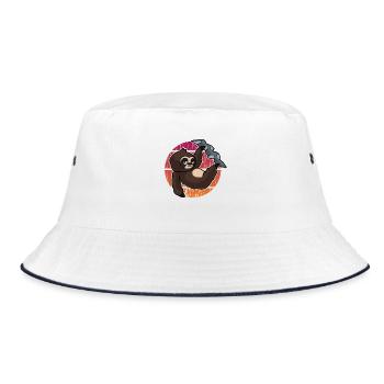 Sloth climbing team - Bucket Hat - white/navy - Front