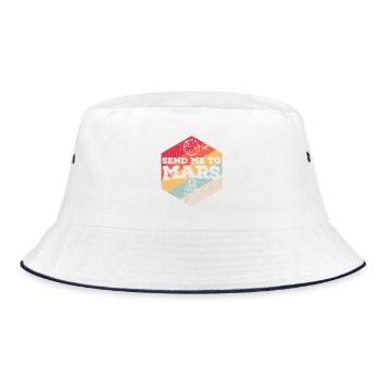 Send Me to Mars - Bucket Hat - white/navy - Front