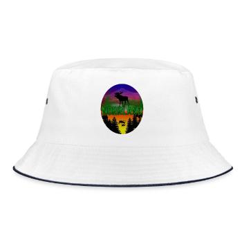 NORRLAND Quiet and Natural! - Bucket Hat - white/navy - Front