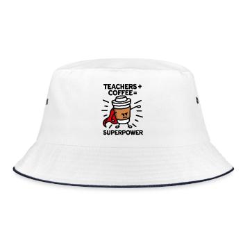 Professeurs + café = superpower superhero - Bob - blanc/marine - Devant