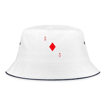 Card game ace of spades - Bucket Hat - white/navy - Front