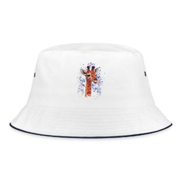 Giraffe - Giraffe Baby - Cool Giraffe - Bucket Hat - white/navy - Front