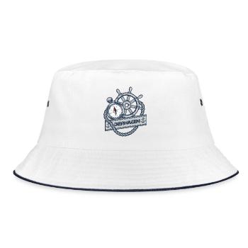 Dierhagen - Darss Coast - Statement für den Darss - Bucket Hat - Weiß/Navy - Vorne